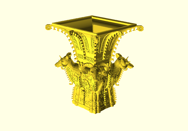 四羊方尊_3d打印模型库_魔猴教育在线教育平台